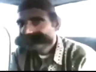 Broad in the beam moustache Arab man